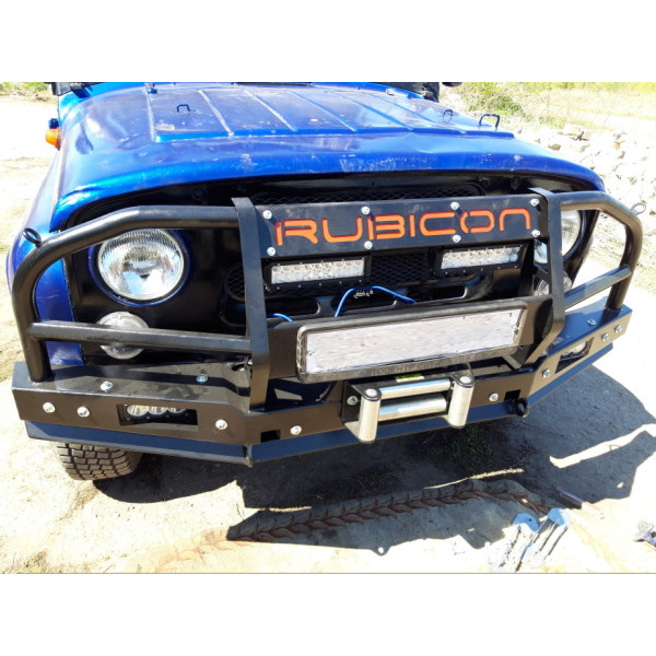 Силовой передний бампер RUBICON-4 с увеличенным кенгурином на УАЗ-469, Хантер, Барс