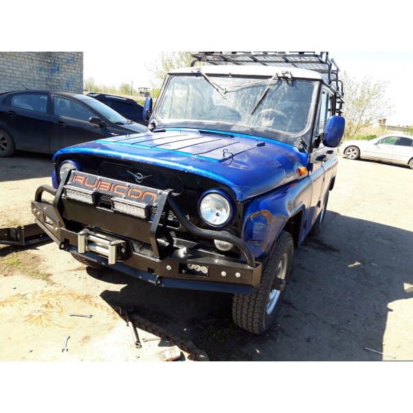 Силовой передний бампер RUBICON-2 с малым кенгурином на УАЗ-469, Хантер, Барс
