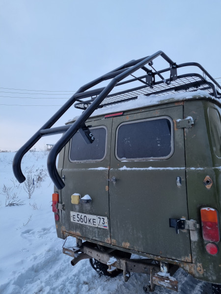 Лестница подъемная к багажнику на УАЗ 452