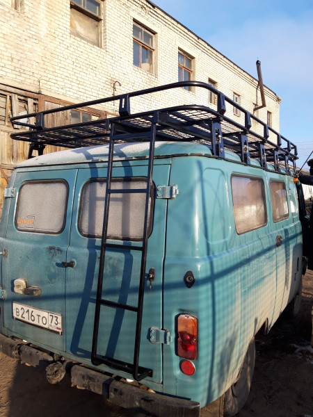 Лестница выдвижная внутренняя к багажнику на УАЗ 452 (Буханка)