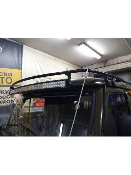 Кронштейн для установки веткоотсекателей и светодиодной балки на а/м УАЗ-452