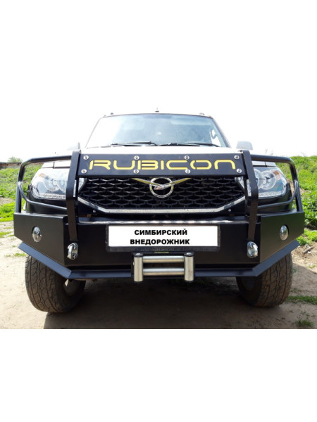 Силовой передний бампер RUBICON с кенгурином на УАЗ Патриот, Пикап, Карго