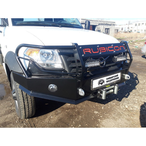 Силовой передний бампер RUBICON с кенгурином на УАЗ Профи