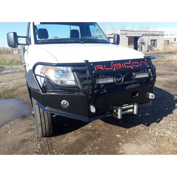 Силовой передний бампер RUBICON с кенгурином на УАЗ Профи